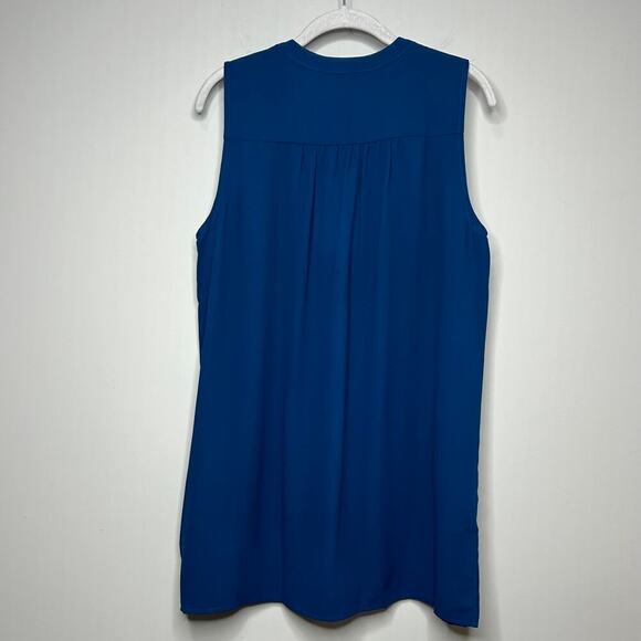 NWT 41 Hawthorn Blue Sleeveless Button Front Shirt Size L Stitch Fix - Picture 9 of 9